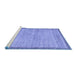 Sideview of Machine Washable Abstract Blue Modern Rug, wshabs5307blu