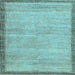 Square Abstract Light Blue Modern Rug, abs5307lblu