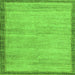 Square Machine Washable Abstract Green Modern Area Rugs, wshabs5307grn