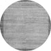 Round Machine Washable Abstract Gray Modern Rug, wshabs5307gry