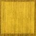 Square Abstract Yellow Modern Rug, abs5307yw