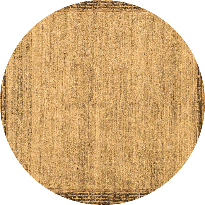 Round Abstract Brown Modern Rug, abs5307brn