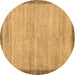 Round Abstract Brown Modern Rug, abs5307brn