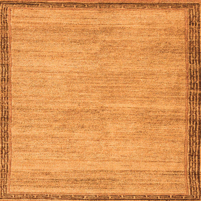 Square Abstract Orange Modern Rug, abs5307org