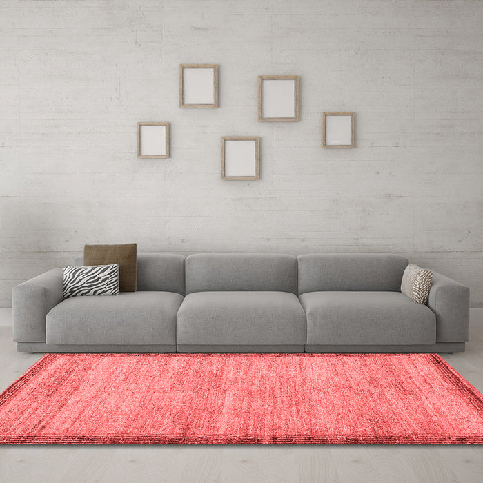Modern Red Washable Rugs