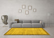 Machine Washable Abstract Yellow Modern Rug in a Living Room, wshabs5307yw