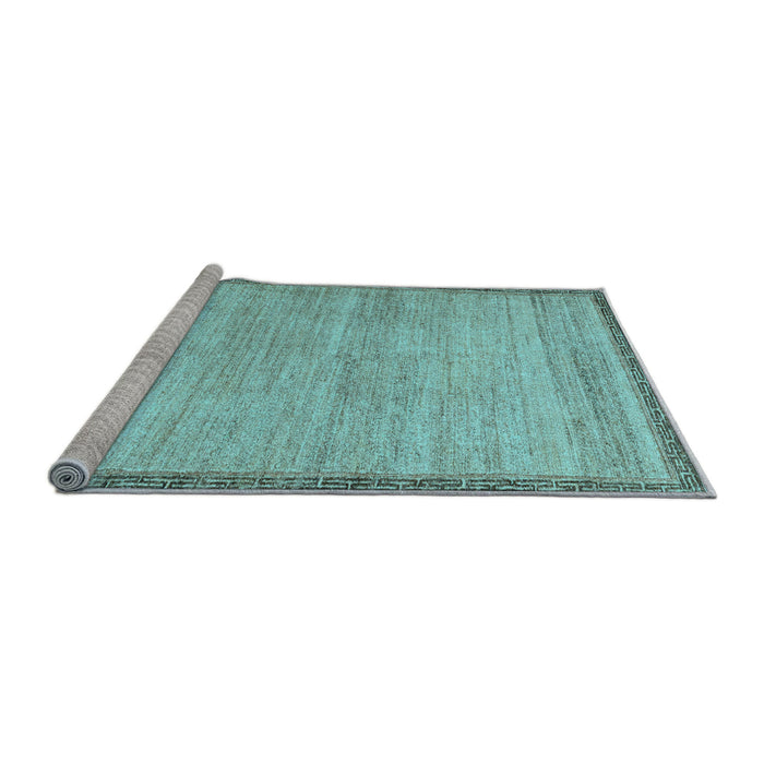 Sideview of Machine Washable Abstract Light Blue Modern Rug, wshabs5307lblu