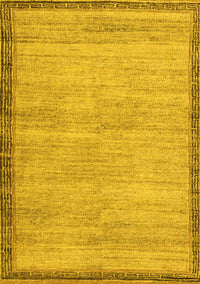 Abstract Yellow Modern Rug, abs5307yw