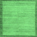 Square Abstract Emerald Green Modern Rug, abs5307emgrn