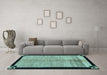 Machine Washable Oriental Light Blue Modern Rug in a Living Room, wshabs5308lblu