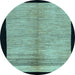 Round Oriental Light Blue Modern Rug, abs5308lblu