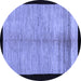 Round Oriental Blue Modern Rug, abs5308blu