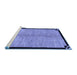 Sideview of Machine Washable Oriental Blue Modern Rug, wshabs5308blu