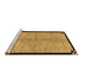 Sideview of Machine Washable Oriental Brown Modern Rug, wshabs5308brn