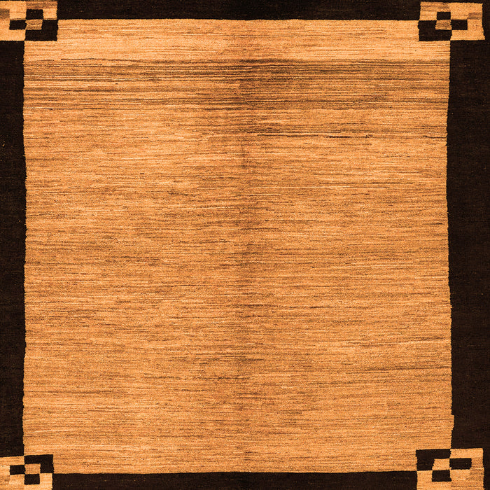 Square Oriental Orange Modern Rug, abs5308org