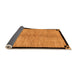 Sideview of Oriental Orange Modern Rug, abs5308org