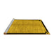 Sideview of Machine Washable Oriental Yellow Modern Rug, wshabs5308yw