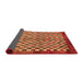 Sideview of Abstract Red Checkered Rug, abs5309