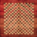 Square Machine Washable Abstract Red Rug, wshabs5309