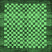 Square Checkered Emerald Green Modern Rug, abs5309emgrn