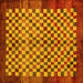 Square Checkered Yellow Modern Rug, abs5309yw