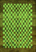 Checkered Green Modern Rug, abs5309grn