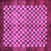 Square Checkered Purple Modern Rug, abs5309pur