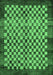 Checkered Emerald Green Modern Rug, abs5309emgrn