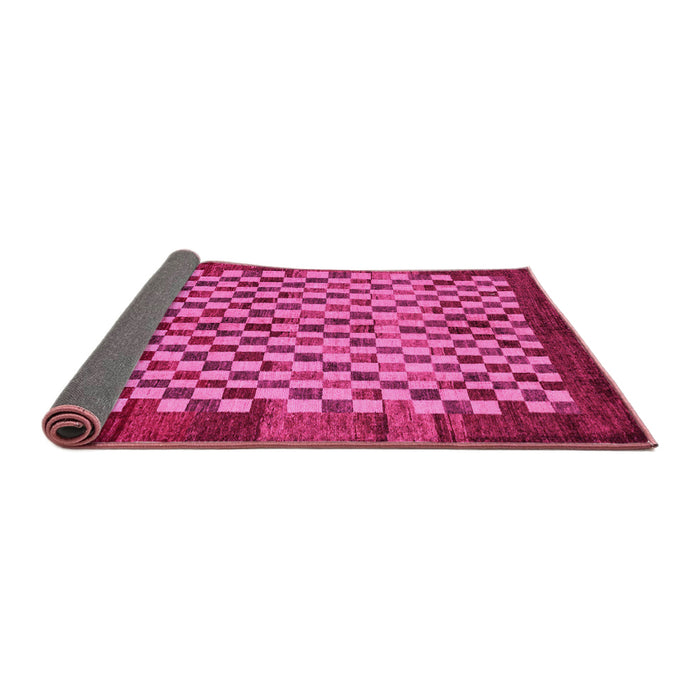 Sideview of Checkered Pink Modern Rug, abs5309pnk