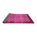 Sideview of Checkered Pink Modern Rug, abs5309pnk