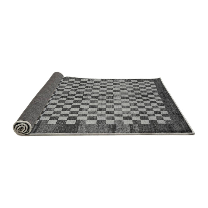 Sideview of Checkered Gray Modern Rug, abs5309gry