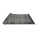 Sideview of Checkered Gray Modern Rug, abs5309gry