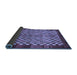 Sideview of Checkered Blue Modern Rug, abs5309blu