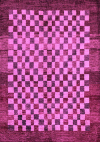 Checkered Purple Modern Rug, abs5309pur