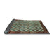 Sideview of Checkered Light Blue Modern Rug, abs5309lblu