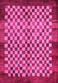 Checkered Pink Modern Rug, abs5309pnk