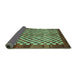 Sideview of Checkered Turquoise Modern Rug, abs5309turq