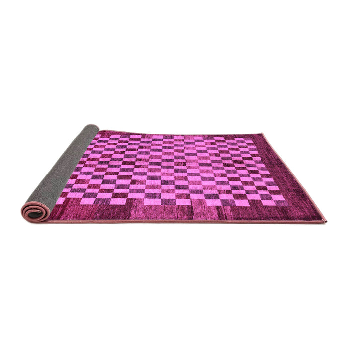 Sideview of Checkered Purple Modern Rug, abs5309pur
