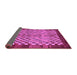 Sideview of Checkered Purple Modern Rug, abs5309pur