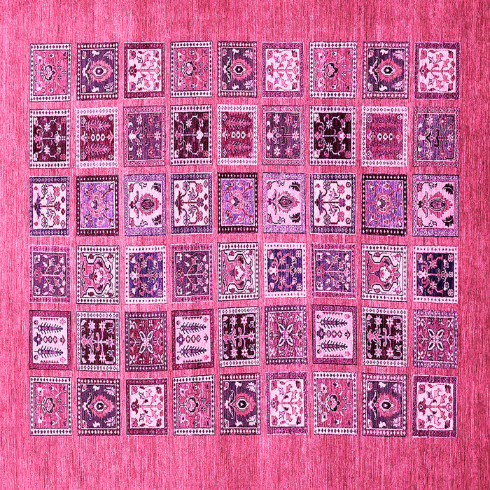 Square Abstract Pink Modern Rug, abs530pnk