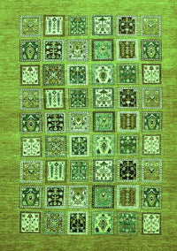 Abstract Green Modern Rug, abs530grn