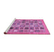 Sideview of Machine Washable Abstract Purple Modern Area Rugs, wshabs530pur