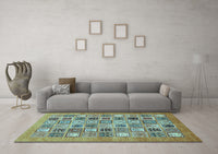 Machine Washable Abstract Light Blue Modern Rug, wshabs530lblu