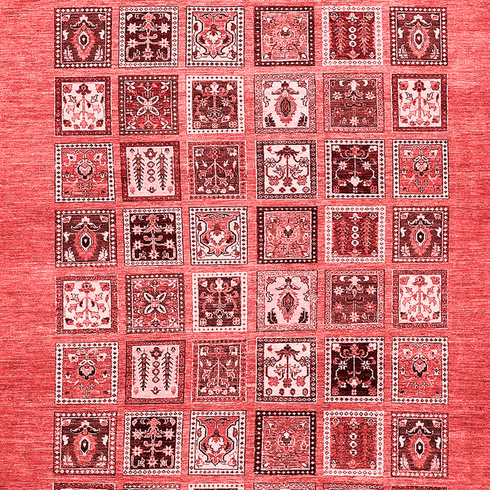 Machine Washable Abstract Red Modern Rug, wshabs530red
