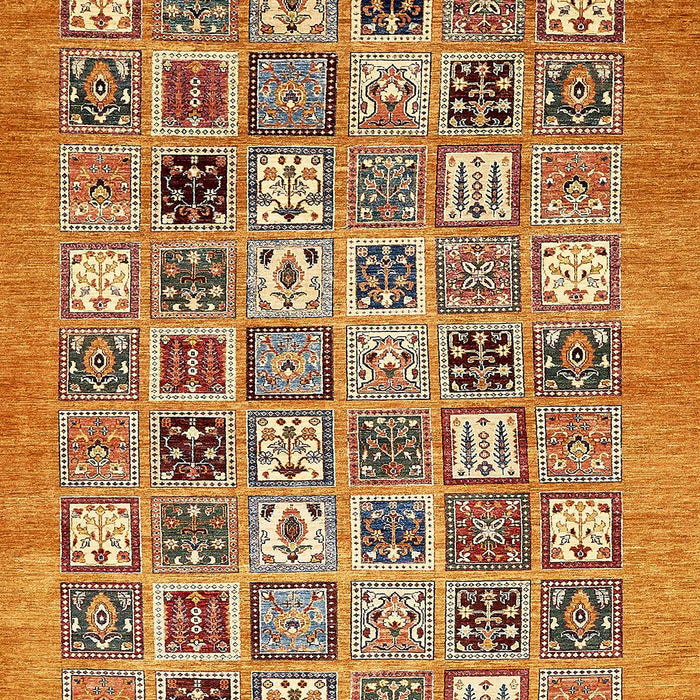 Machine Washable Abstract Yellow Orange Rug, wshabs530