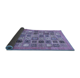 Sideview of Abstract Blue Modern Rug, abs530blu