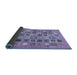 Sideview of Abstract Blue Modern Rug, abs530blu