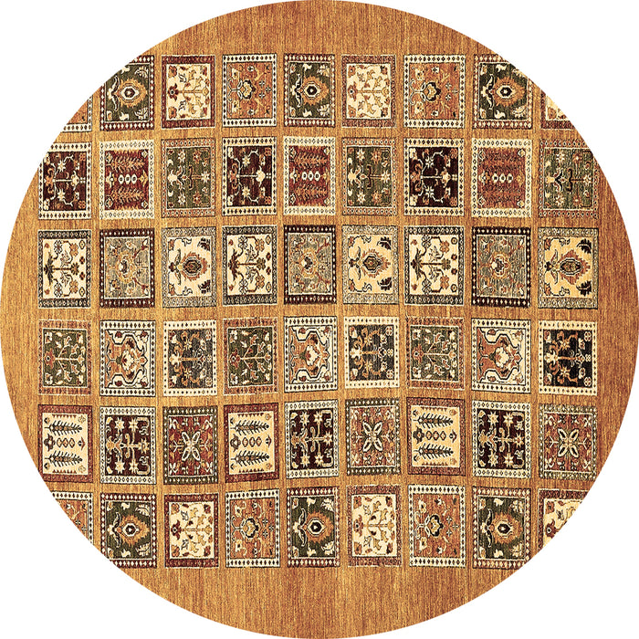 Round Machine Washable Abstract Brown Modern Rug, wshabs530brn