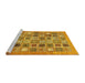 Sideview of Machine Washable Abstract Yellow Modern Rug, wshabs530yw