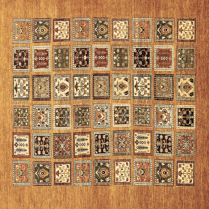 Square Machine Washable Abstract Brown Modern Rug, wshabs530brn